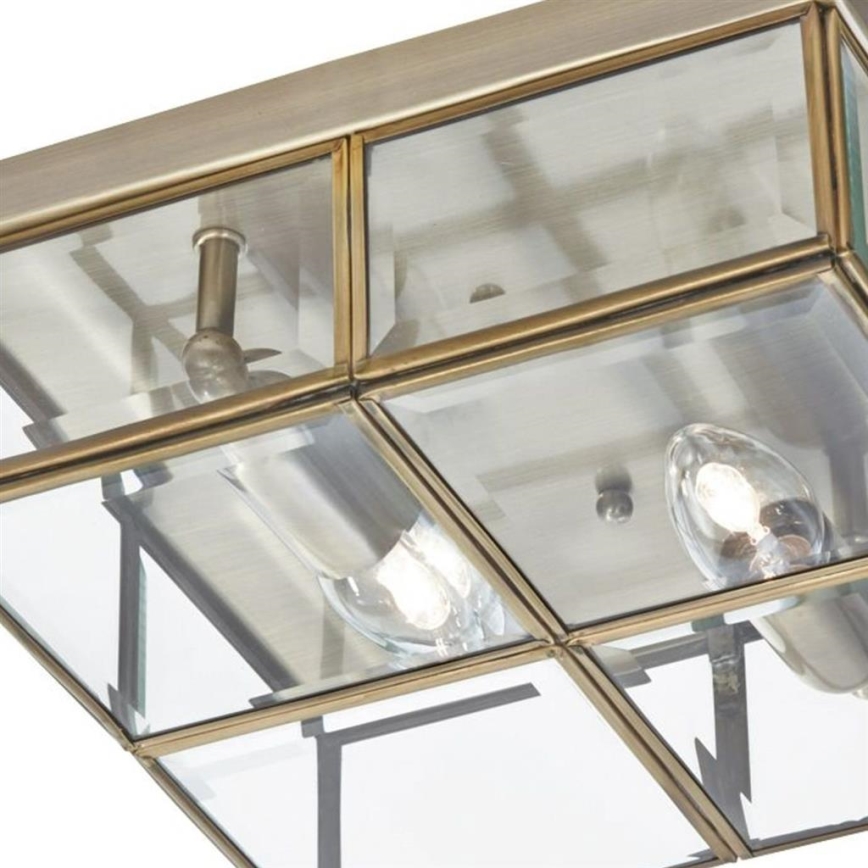 Searchlight - Ceiling light FLUSH 2xE14/40W/230V brass