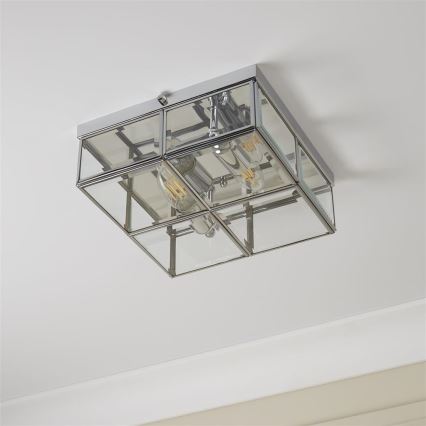 Searchlight - Ceiling light FLUSH 2xE14/40W/230V shiny chrome