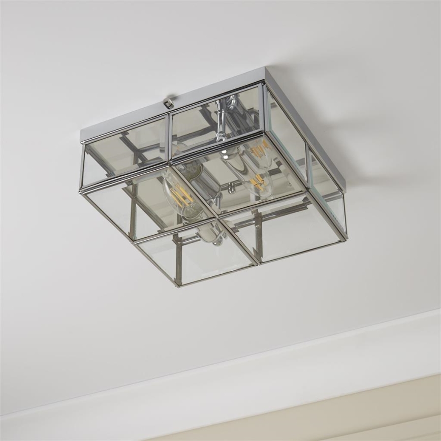 Searchlight - Ceiling light FLUSH 2xE14/40W/230V shiny chrome