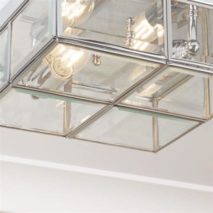 Searchlight - Ceiling light FLUSH 2xE14/40W/230V shiny chrome