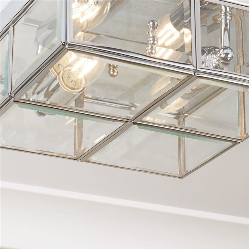 Searchlight - Ceiling light FLUSH 2xE14/40W/230V shiny chrome