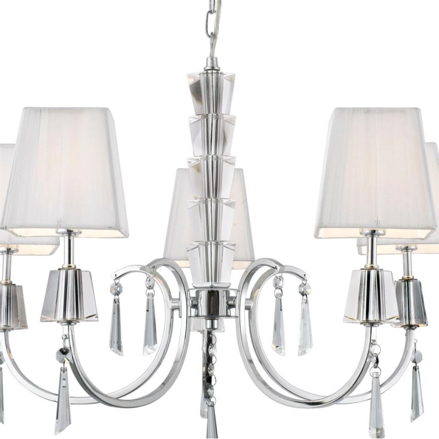 Searchlight - Chandelier on a chain PORTICO 5xG9/33W/230V shiny chrome