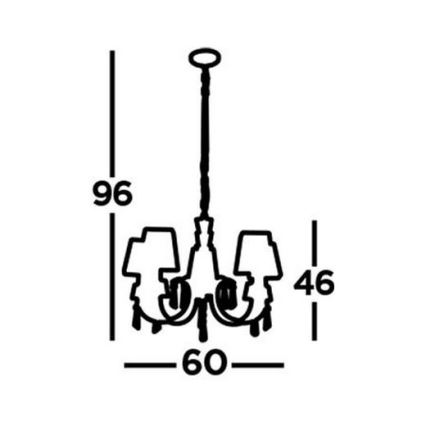 Searchlight - Chandelier on a chain PORTICO 5xG9/33W/230V shiny chrome