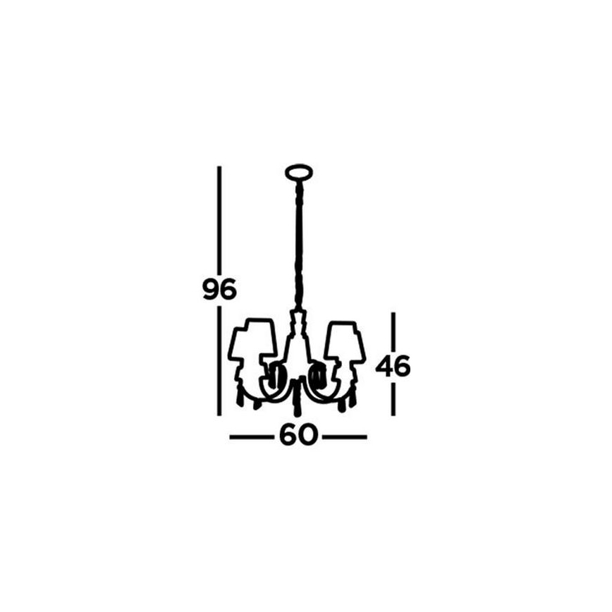 Searchlight - Chandelier on a chain PORTICO 5xG9/33W/230V shiny chrome