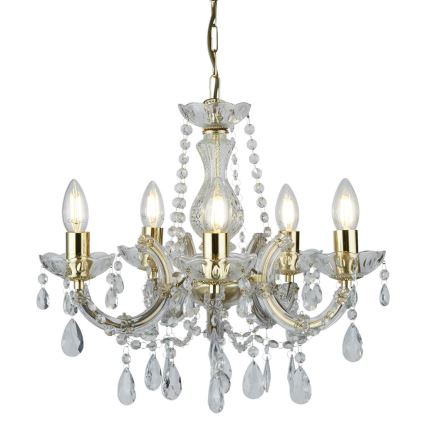 Searchlight - Chandelier on a chain MARIE 5xE14/40W/230V