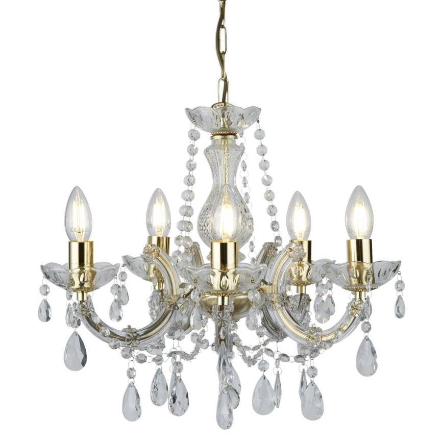 Searchlight - Chandelier on a chain MARIE 5xE14/40W/230V