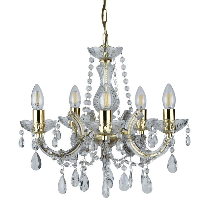 Searchlight - Chandelier on a chain MARIE 5xE14/40W/230V