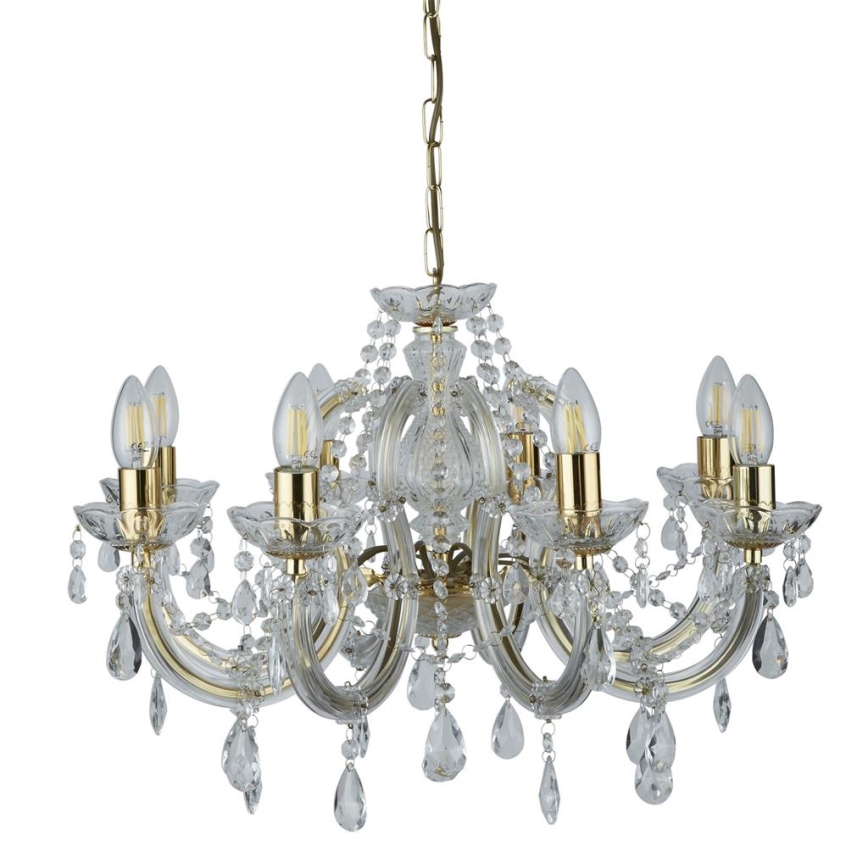 Searchlight - Crystal chandelier on a chain  MARIE 8xE14/40W/230V