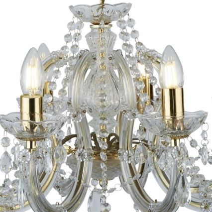 Searchlight - Crystal chandelier on a chain  MARIE 8xE14/40W/230V