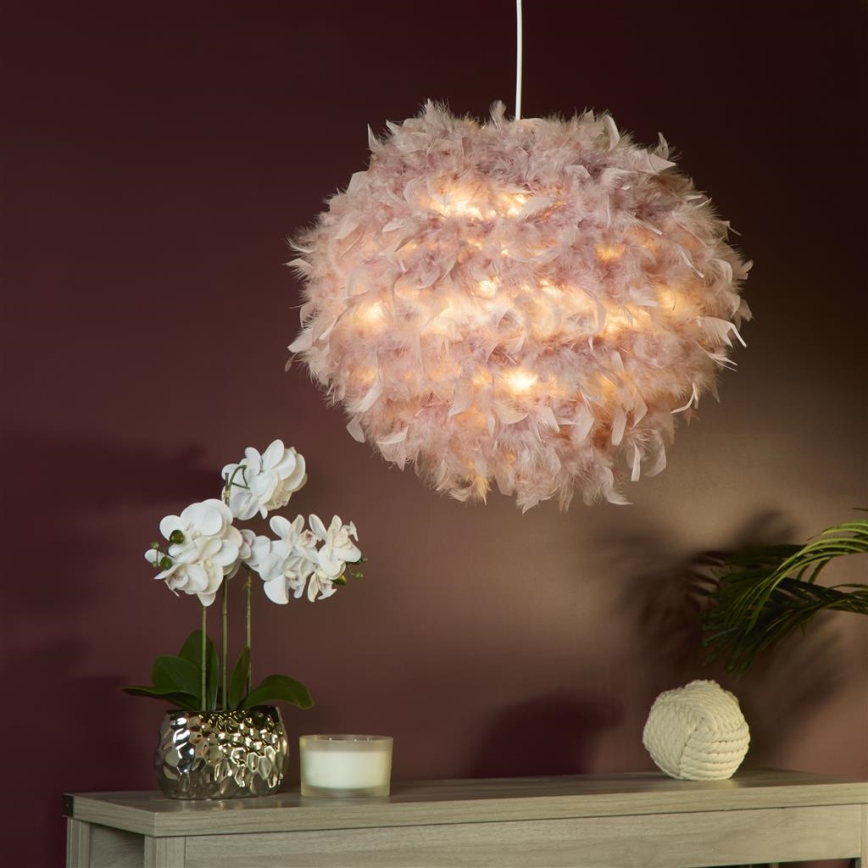 Searchlight - Lampshade for KATE chandelier E14/E27 Ø 50 cm Pink