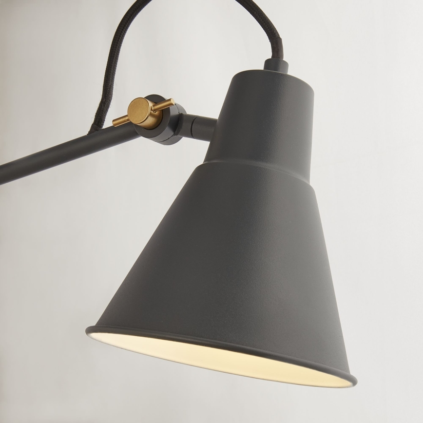 Searchlight - Dimmable wall lamp SWING ARM 1xE27/20W/230V anthracite