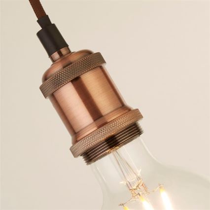 Searchlight - Cable-suspended pendant SUSPENSION 1xE27/60W/230V Copper