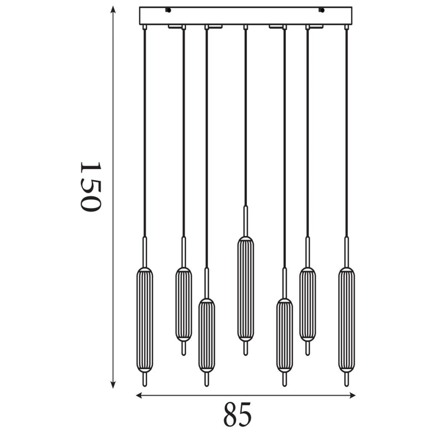 Searchlight - CATTAIL LED Dimmable Pendant Light on Cable 33W/230V