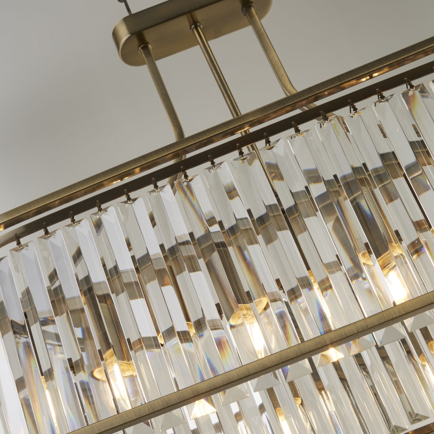 Searchlight - Chandelier on a chain VICTORIA 5xE27/60W/230V brass
