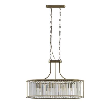 Searchlight - Chandelier on a chain VICTORIA 5xE27/60W/230V brass
