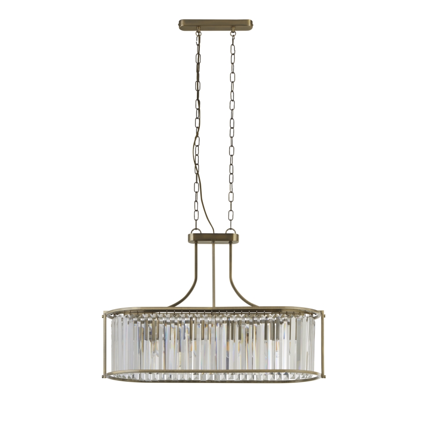 Searchlight - Chandelier on a chain VICTORIA 5xE27/60W/230V brass
