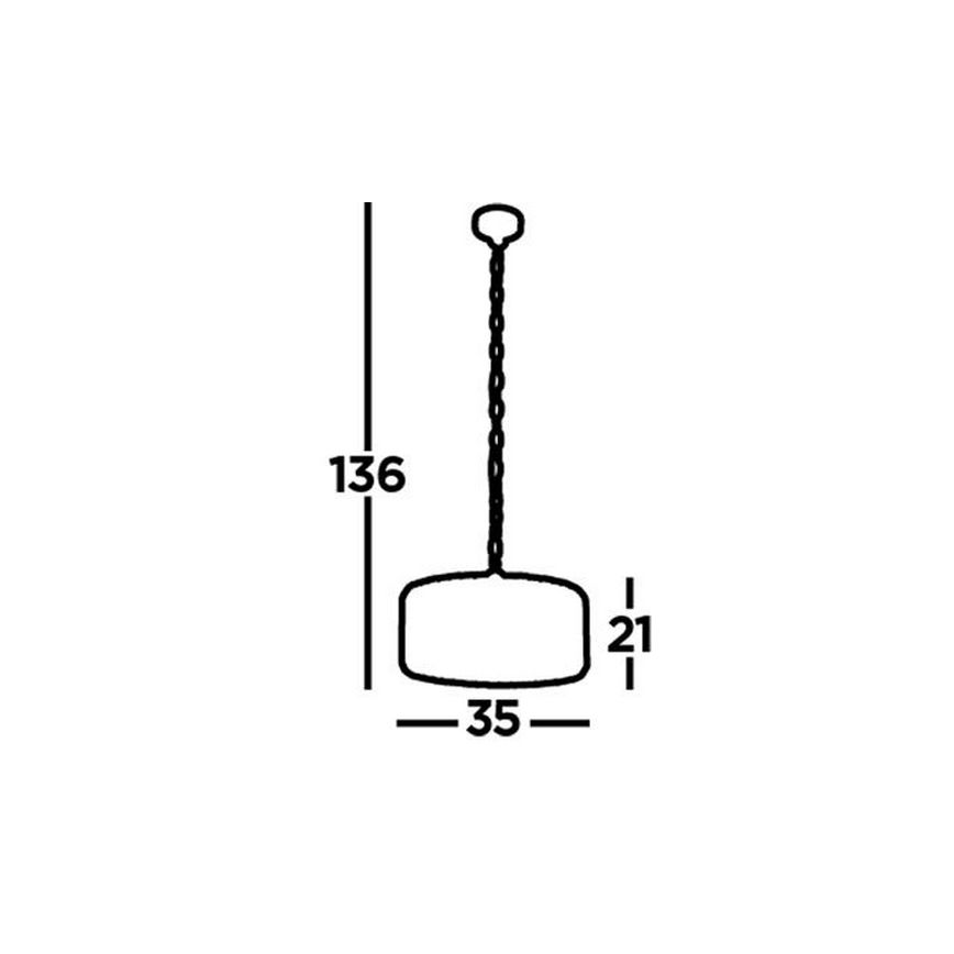 Searchlight - Chandelier on a chain CHAPEAU 3xE27/60W/230V