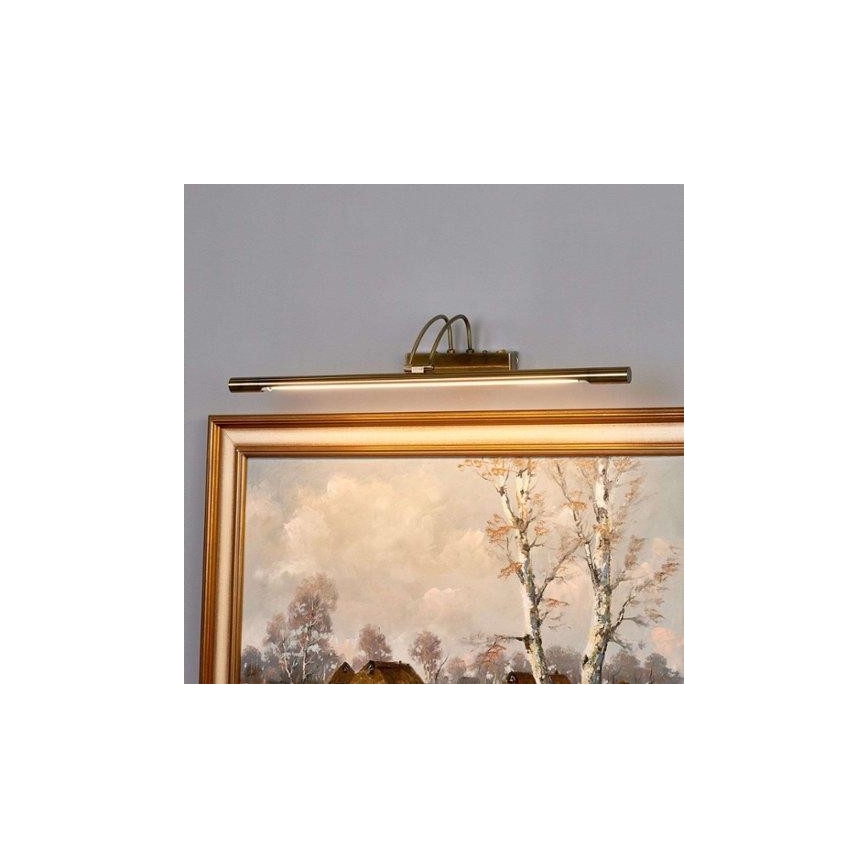 Searchlight - LED Picture light LED/14W/230V brass