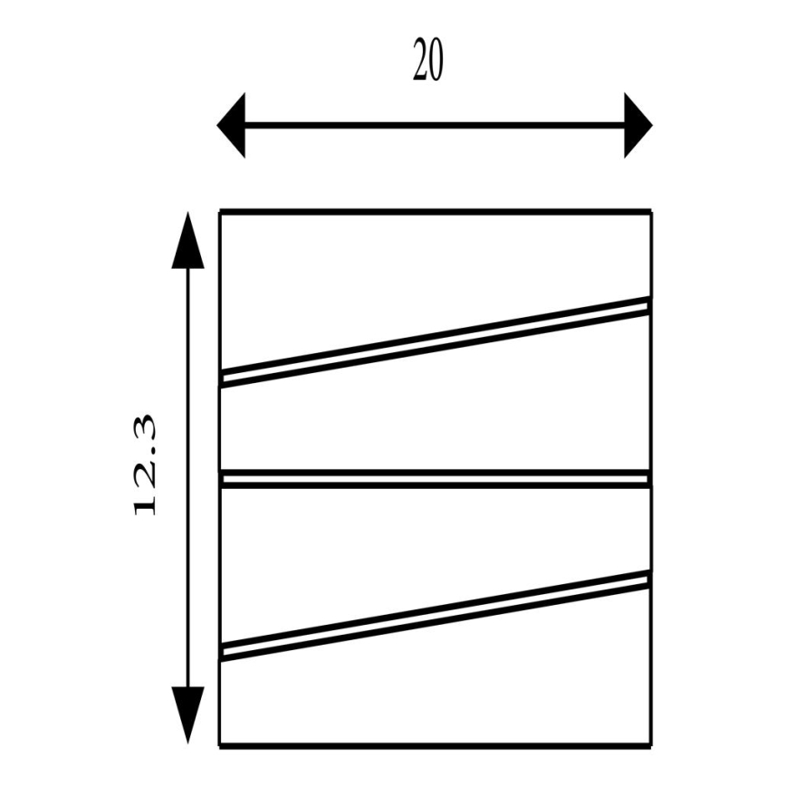 Searchlight - LED Wall Light SECTION LED/18W/230V Black