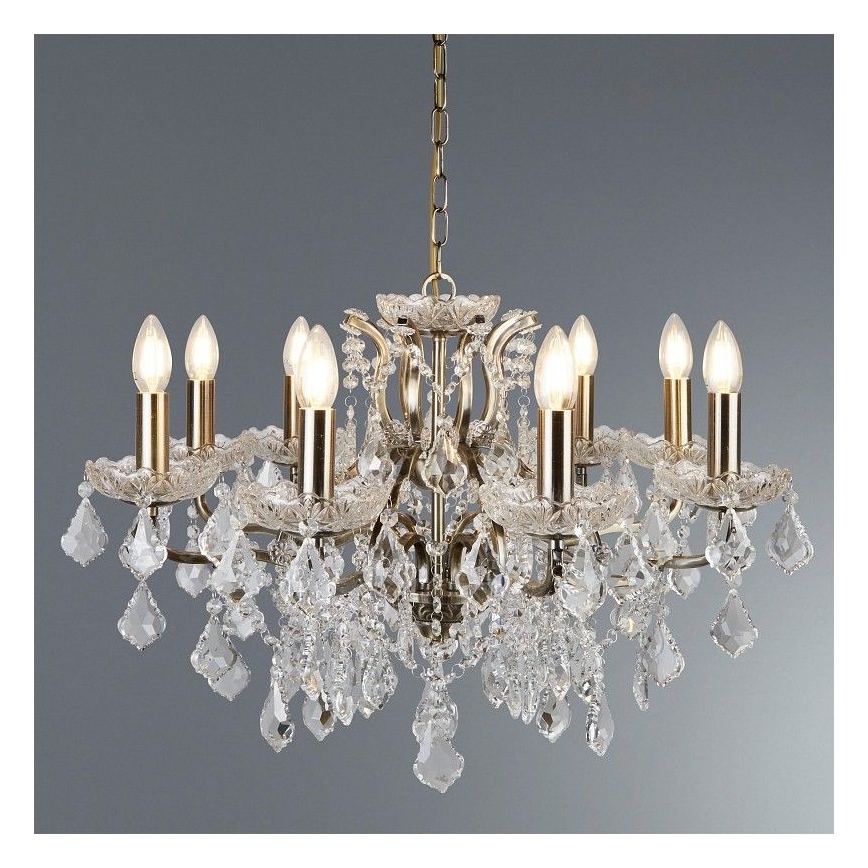Searchlight - Crystal chandelier on a chain PARIS 8xE14/40W/230V