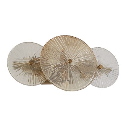 Searchlight - Wall light WAGON WHEEL 6xG9/33W/230V brass