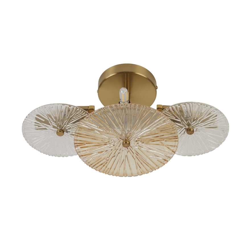 Searchlight - Wall light WAGON WHEEL 6xG9/33W/230V brass