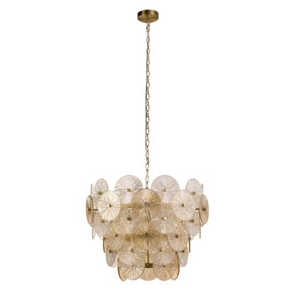 Searchlight - Chandelier on a chain WAGON WHEEL 9xG9/33W/230V d. 64 cm bronze