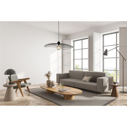 Searchlight - Chandelier on a string WAVE 1xE27/60W/230V black