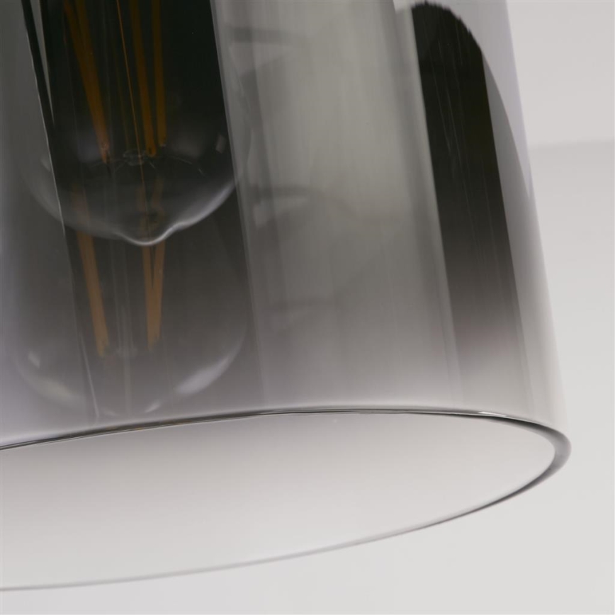 Searchlight - SWEDEN Ceiling Light 1xE27/60W/230V Ø 22 cm Black/Smoked