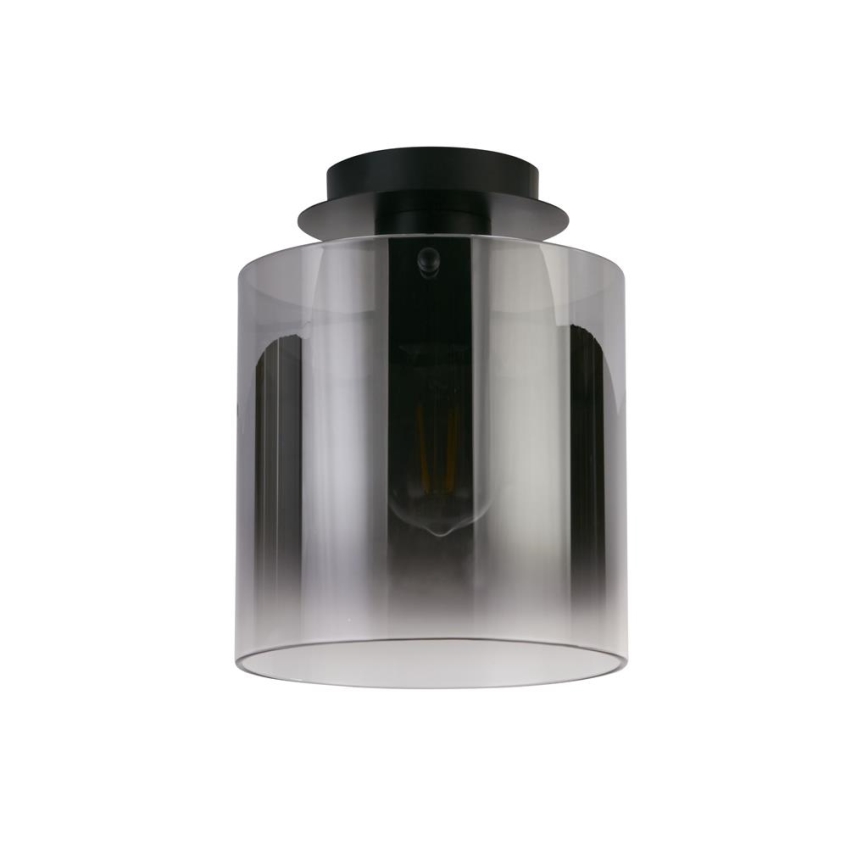 Searchlight - SWEDEN Ceiling Light 1xE27/60W/230V Ø 22 cm Black/Smoked