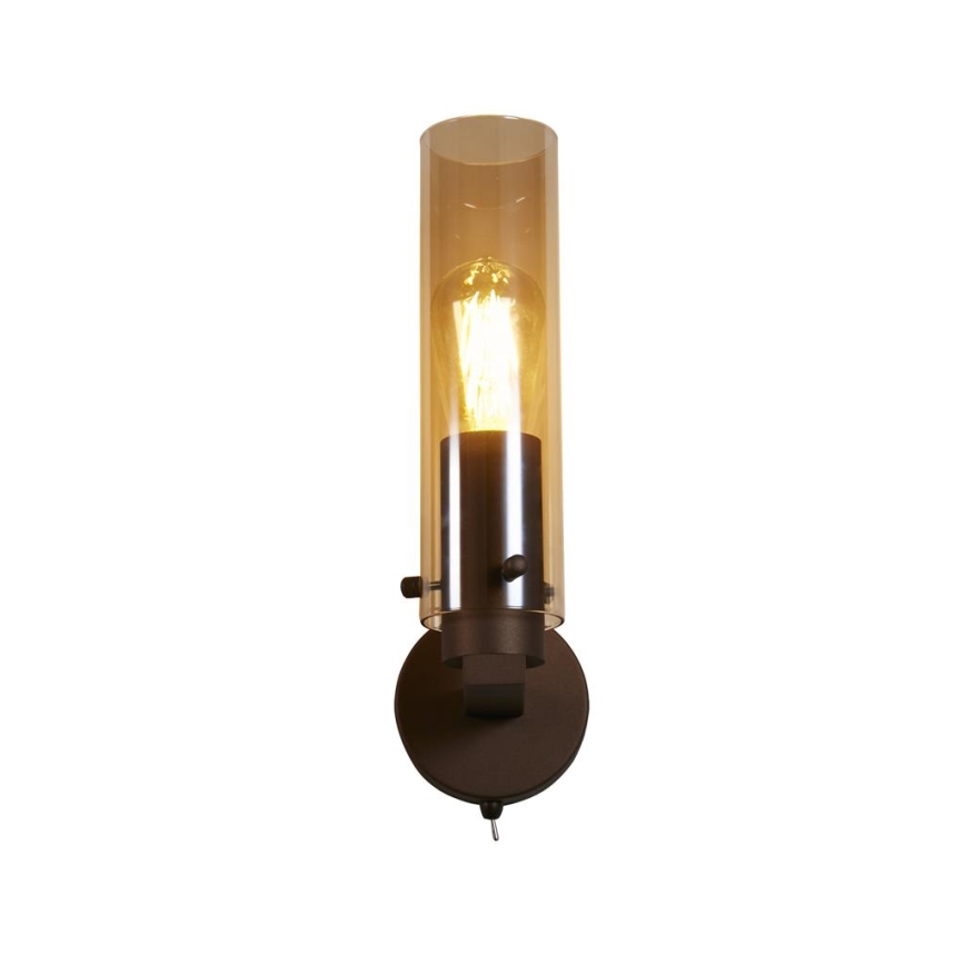 Searchlight - Wall light SWEDEN 1xE27/60W/230V Brown/Smoked