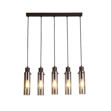 Searchlight - SWEDEN cable pendant 5xE27/60W/230V brown/smoked