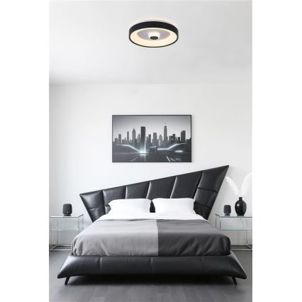 Searchlight - LED Dimmable ceiling light POLKA LED/24W/230V + LED/6W Ø 38.5 cm black