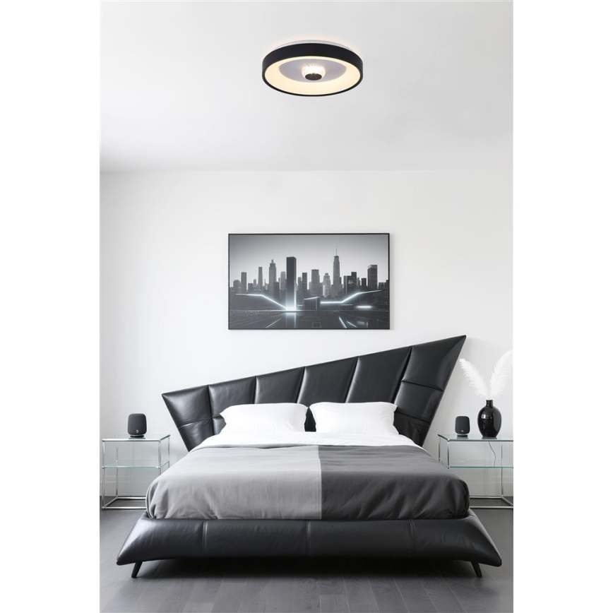 Searchlight - LED Dimmable ceiling light POLKA LED/24W/230V + LED/6W Ø 38.5 cm black