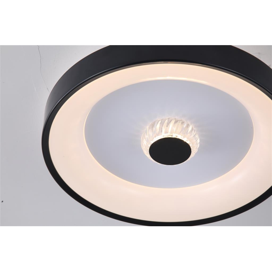 Searchlight - LED Dimmable ceiling light POLKA LED/24W/230V + LED/6W Ø 38.5 cm black