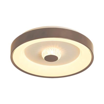 Searchlight - POLKA LED Dimmable Ceiling Light, 24W/230V + 6W LED, Ø 38.5 cm, Brown