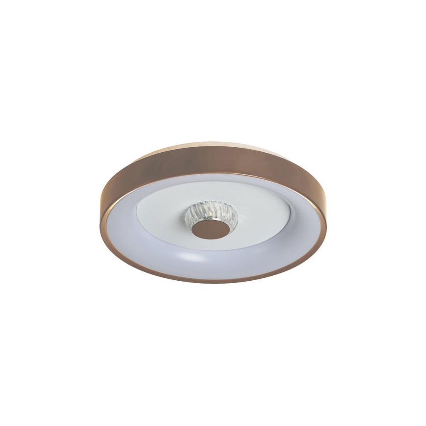 Searchlight - POLKA LED Dimmable Ceiling Light, 24W/230V + 6W LED, Ø 38.5 cm, Brown