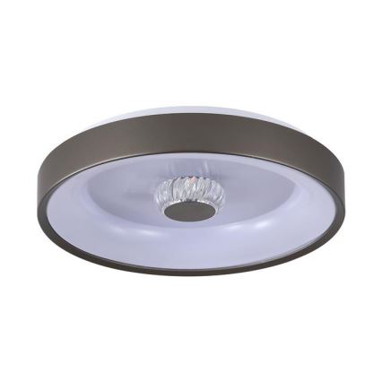 Searchlight - POLKA LED Dimmable Ceiling Light, 24W/230V + 6W LED, Ø 38.5 cm, Brown