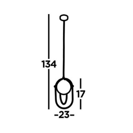 Searchlight - Chandelier on a string AXIS 1xE27/60W/230V black