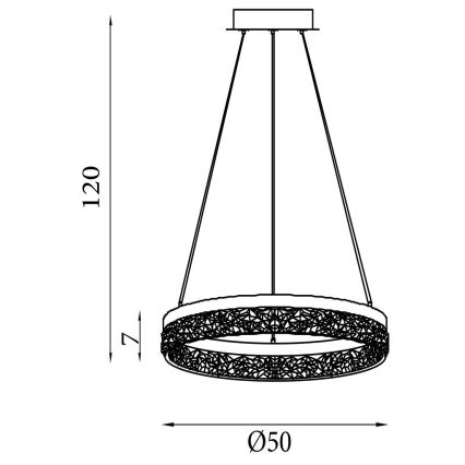 Searchlight - MADELEJNE LED Dimmable Cable Pendant Light LED/25W/230V