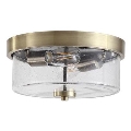 Searchlight - Bathroom ceiling light PRESTON 2xE27/60W/230V IP44 Ø 33 cm brass