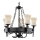 Searchlight - CARTWHEEL Chain-Hung Chandelier 5xE27/60W/230V, Black