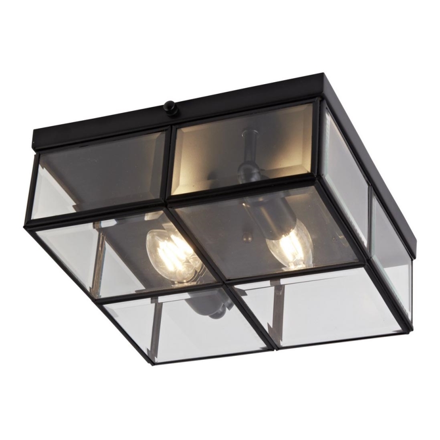 Searchlight - Ceiling light FLUSH 2xE14/40W/230V black