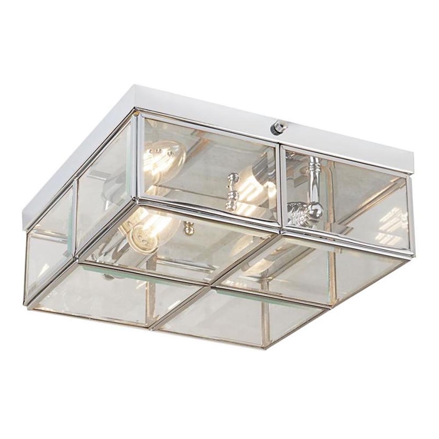 Searchlight - Ceiling light FLUSH 2xE14/40W/230V shiny chrome