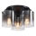 Searchlight - Ceiling light SWEDEN 3xE27/60W/230V dia. 39 cm black/smoked