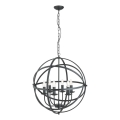 Searchlight - Chain-hung chandelier ORBIT 6xE14/60W/230V black