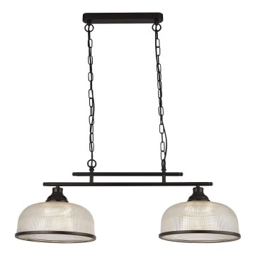 Searchlight - Chandelier on a chain BISTRO 2xE27/60W/230V black