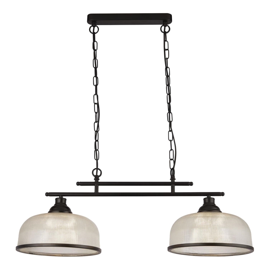 Searchlight - Chandelier on a chain BISTRO 2xE27/60W/230V black