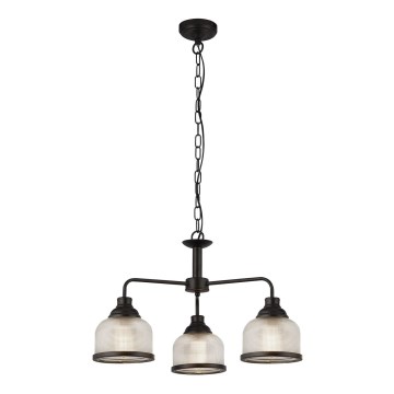 Searchlight - Chandelier on a chain BISTRO 3xE27/60W/230V black