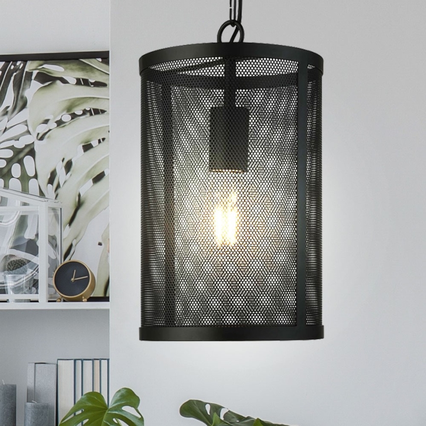 Searchlight - Chandelier on a chain FISHNET 1xE27/60W/230V black